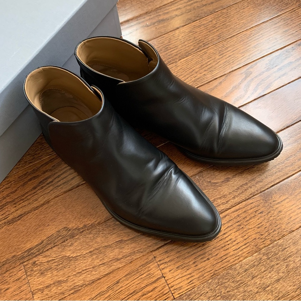 Leather Ankle Boots for Women - Black